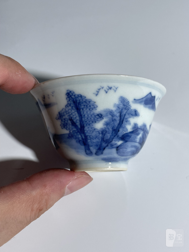 清 青花小杯一组3只 - 图5